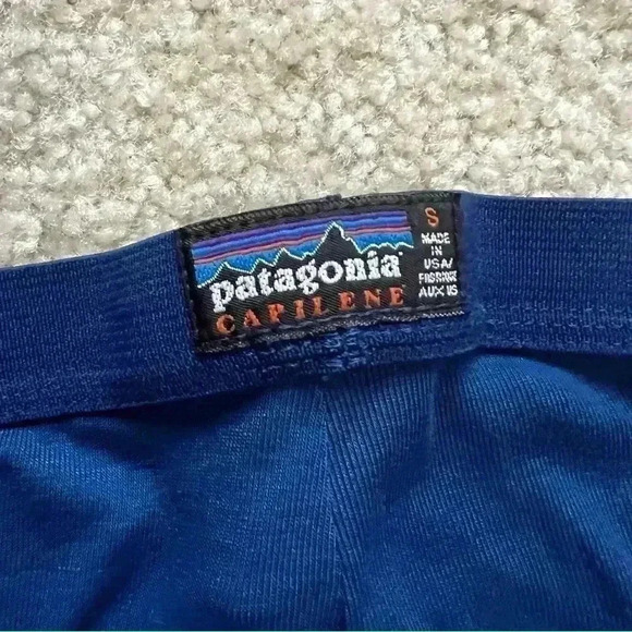 Patagonia Capilene Base Layer Leggings Blue Wm Sz Small Light Weight Polyester - Picture 15 of 16